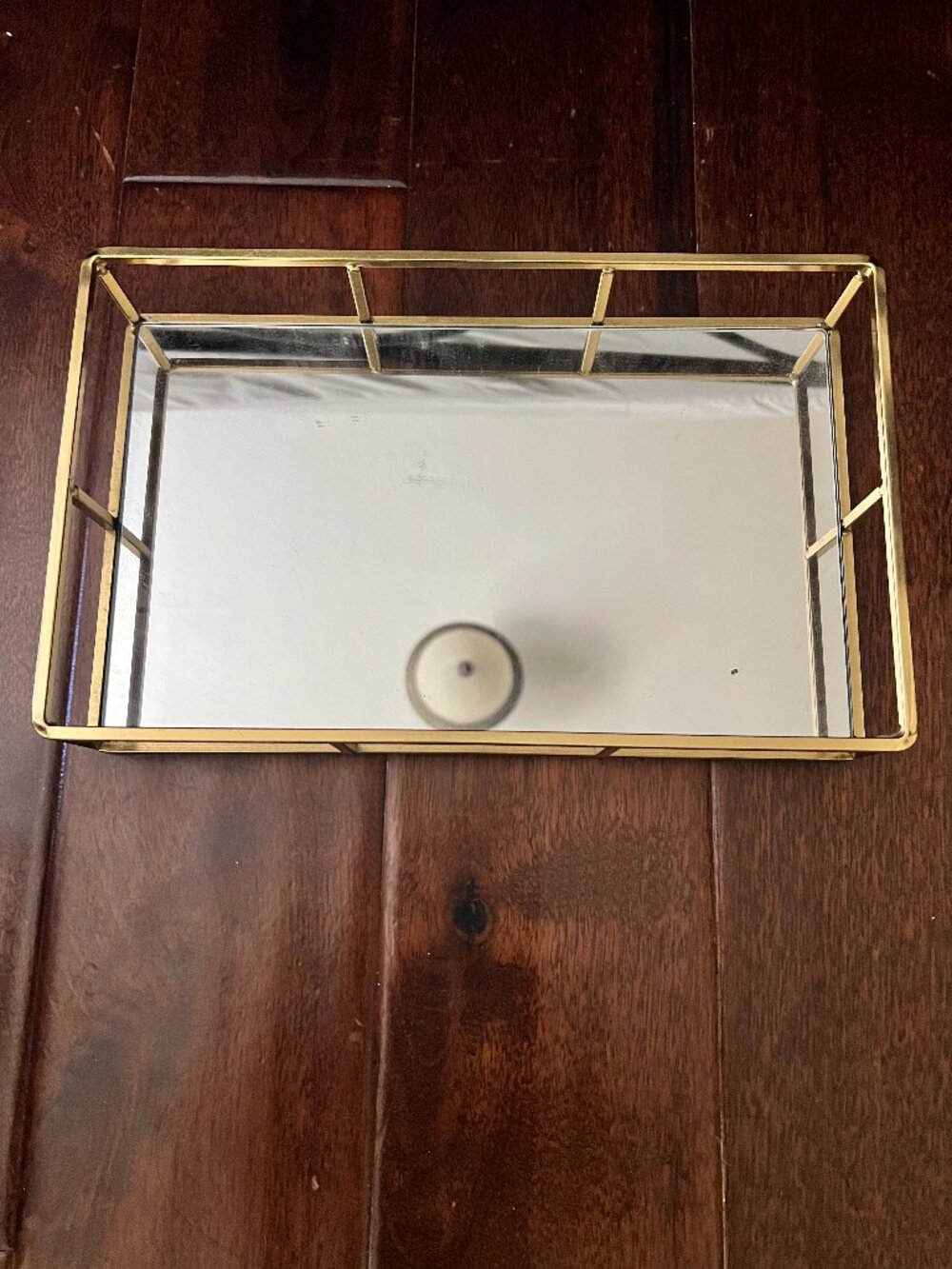 Decorative Rectangle Glass Mirrored Vanity Tray